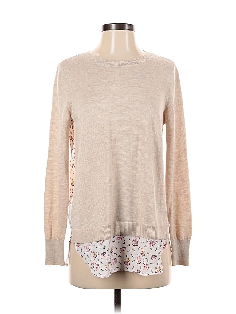 Pre-owned Ann Taylor Loft Pullover Sweater In Brown