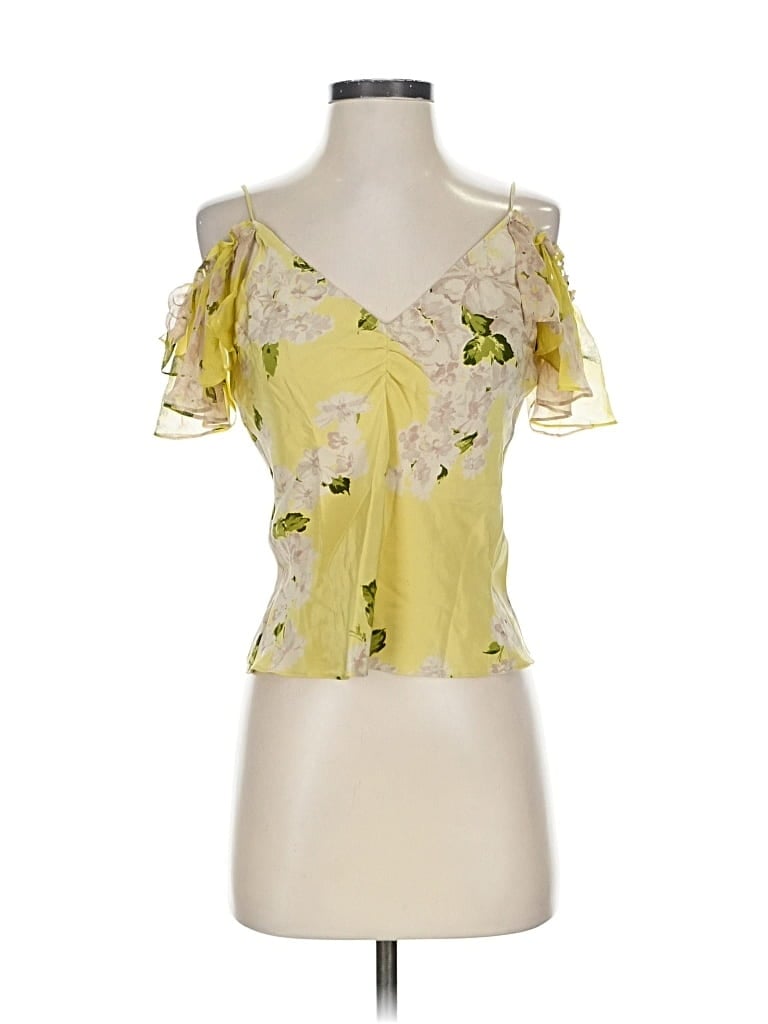 Click to view more detailed imagery on our partner's website Pre-owned Tracy Reese Sleeveless Blouse In Yellow