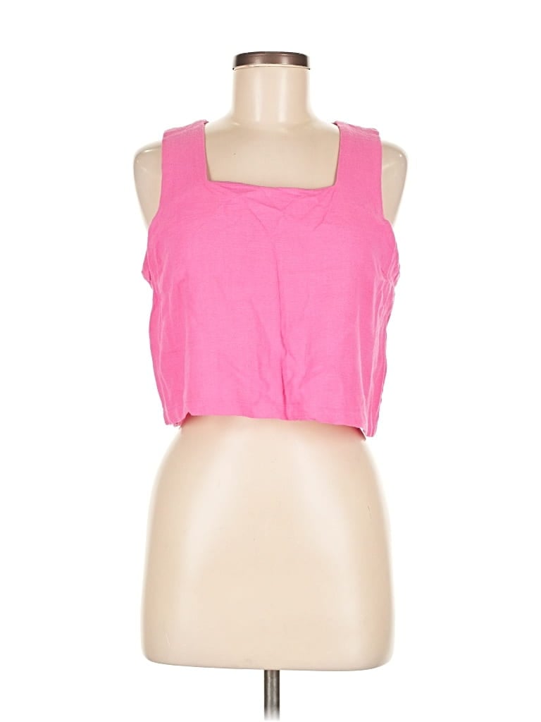 Pre-owned Automet Tank Top Pink Halter Neckline Tops