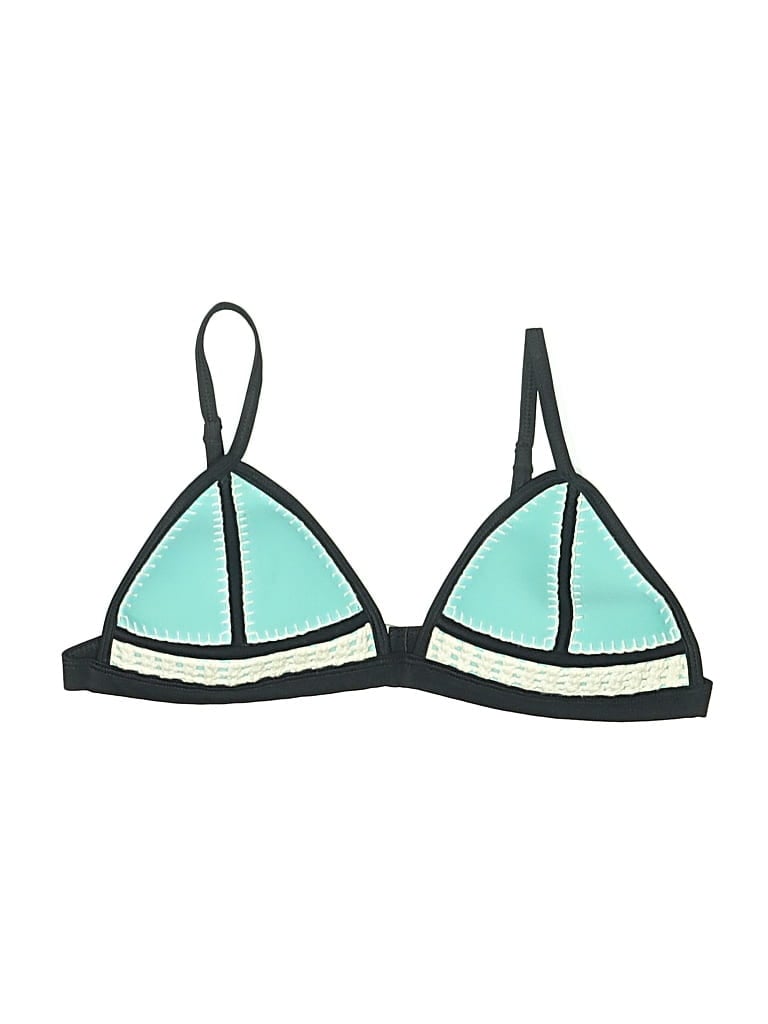 Pre-owned Triangl Swimsuit Top Teal Swimwear In Blue