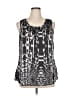 Fashion Bug 100% Polyester Black Sleeveless Blouse Size 0X - photo 1