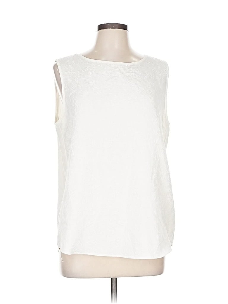 Pre-owned Cynthia Rowley Sleeveless Blouse In White