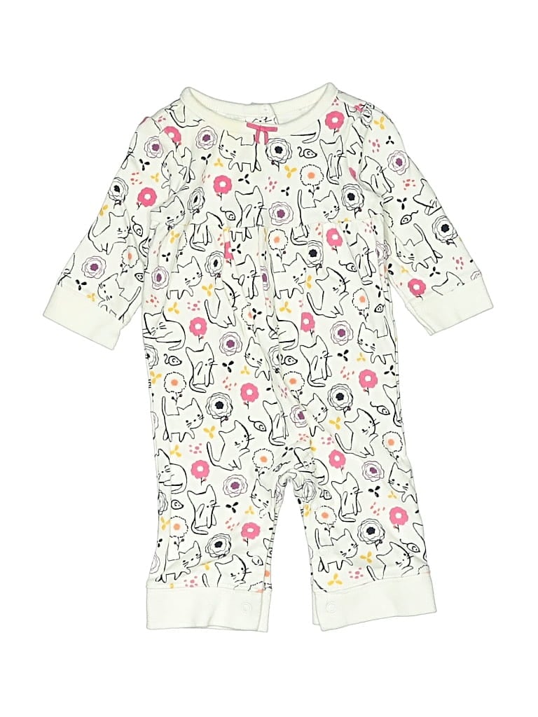 Pre-owned Gymboree Babies' Long Sleeve Onesie In White
