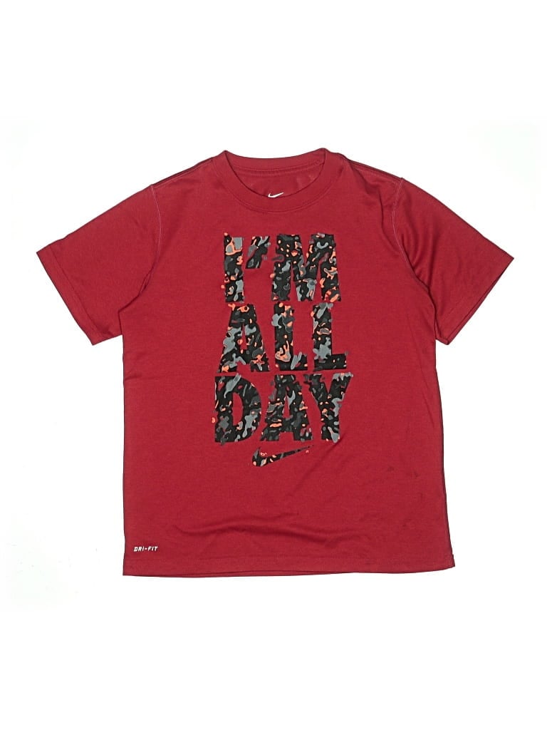 Click to view more detailed imagery on our partner's website Pre-owned Nike Kids' Short Sleeve T-shirt In Red