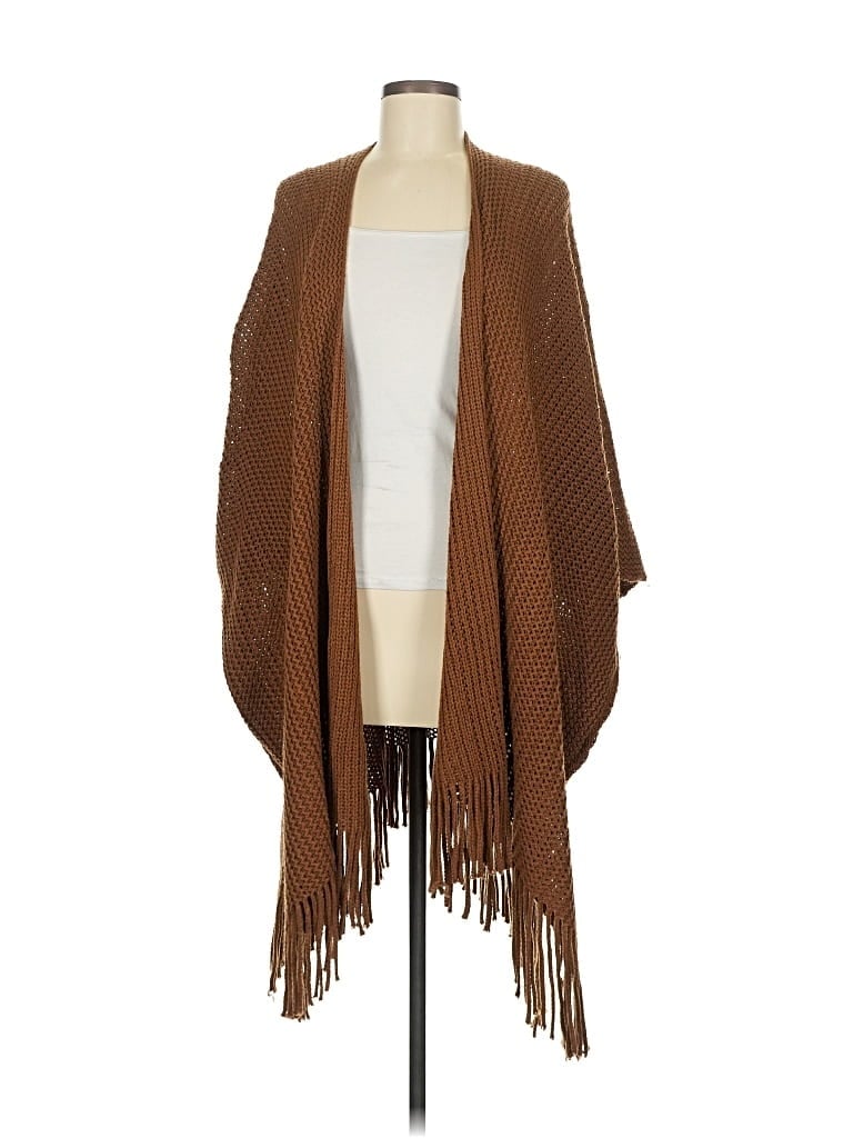 Pre-owned Steve Madden Poncho In Brown
