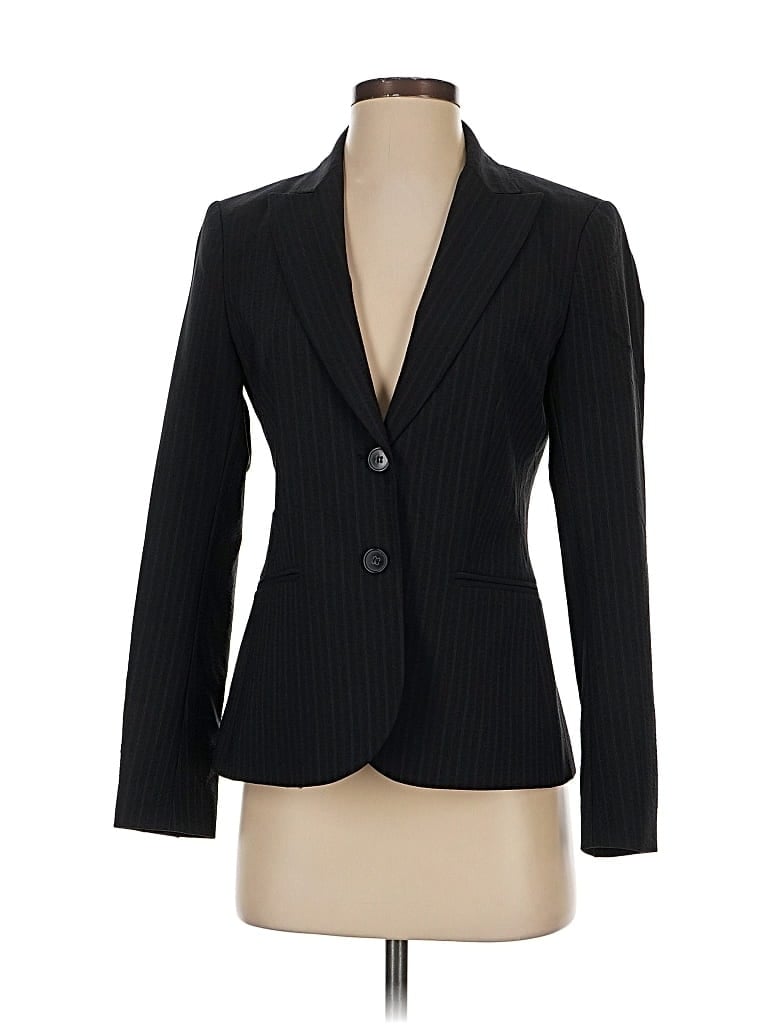 Pre-owned Theory Wool Blazer Jacket In Black