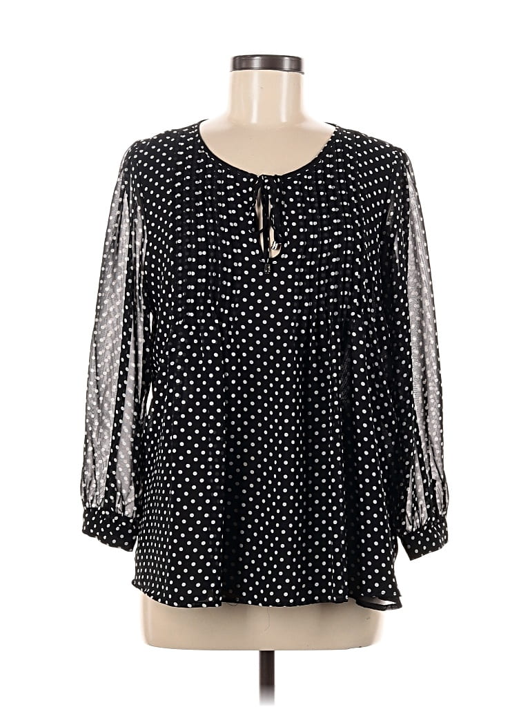 Pre-owned Tommy Hilfiger 3/4 Sleeve Blouse In Black
