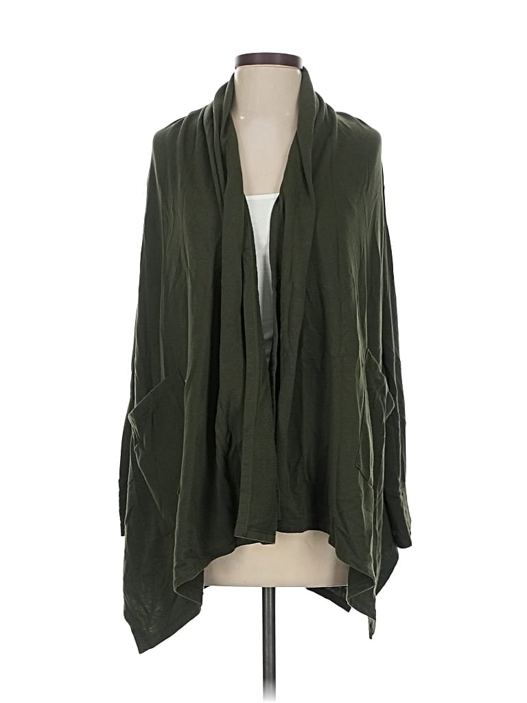 Pre-owned Cuddl Duds Cardigan Sweater In Green