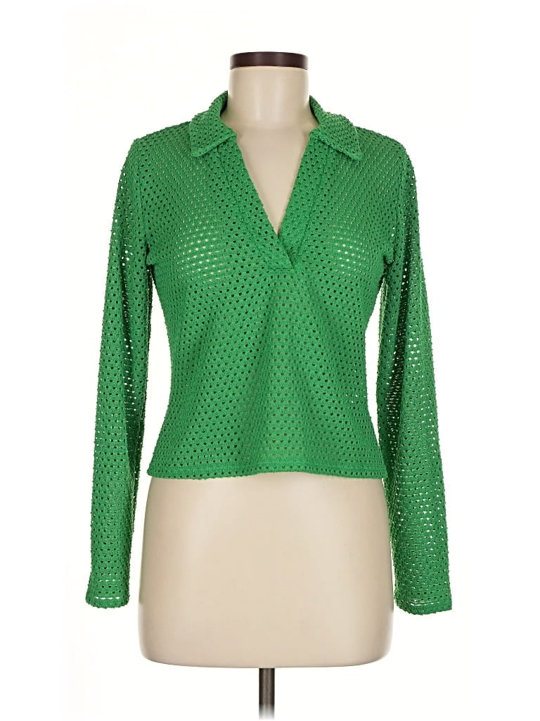 Pre-owned H&m Cardigan Sweater In Green