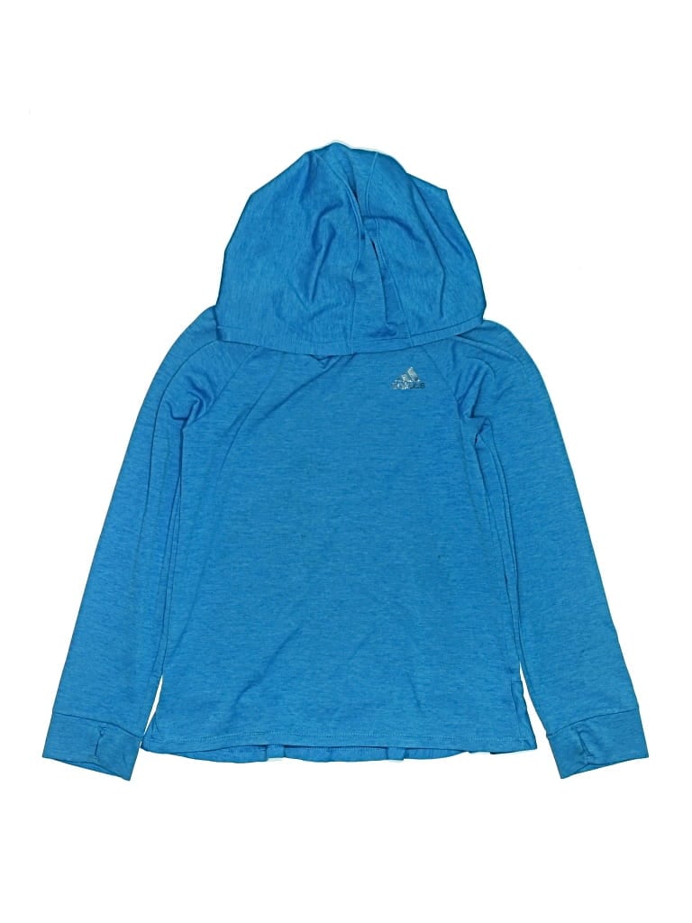 Pre-owned Adidas Originals Kids' Pullover Hoodie In Blue