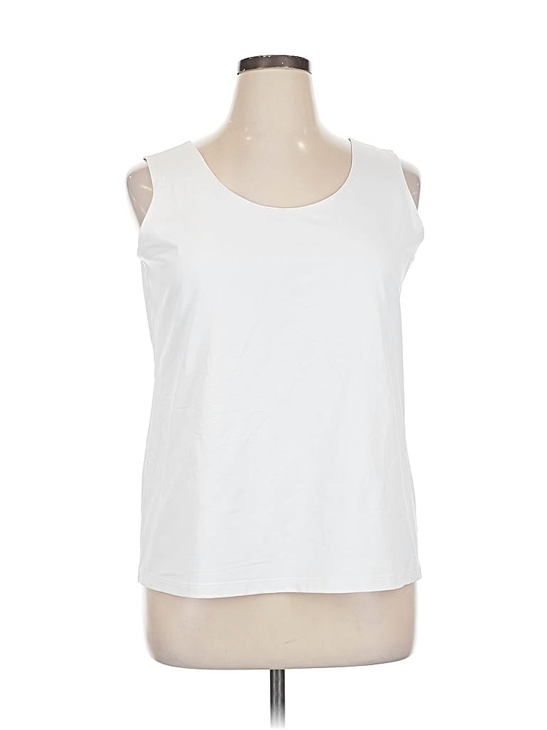 Pre-owned Chico's Sleeveless T-shirt In White