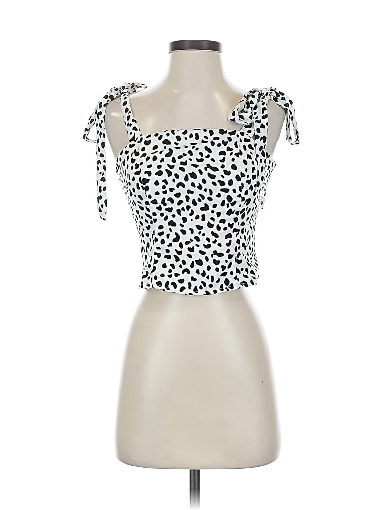 Pre-owned Commense Sleeveless Top White Sweetheart Neckline Tops