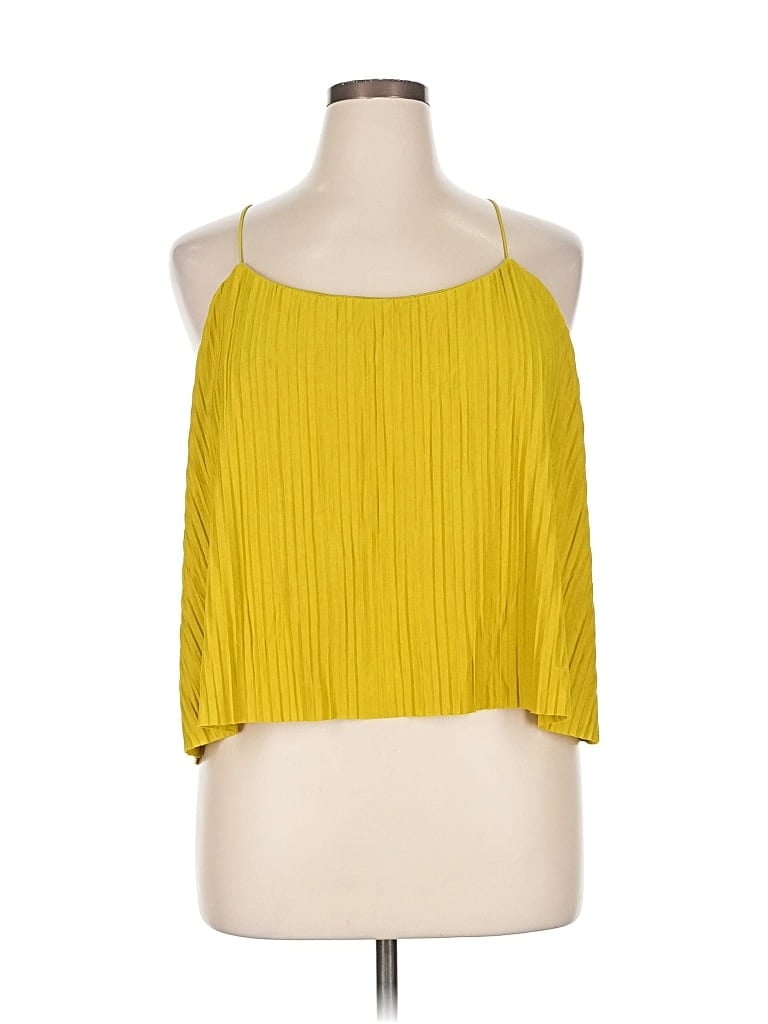 Pre-owned A New Day Tank Top Yellow Halter Neckline Tops