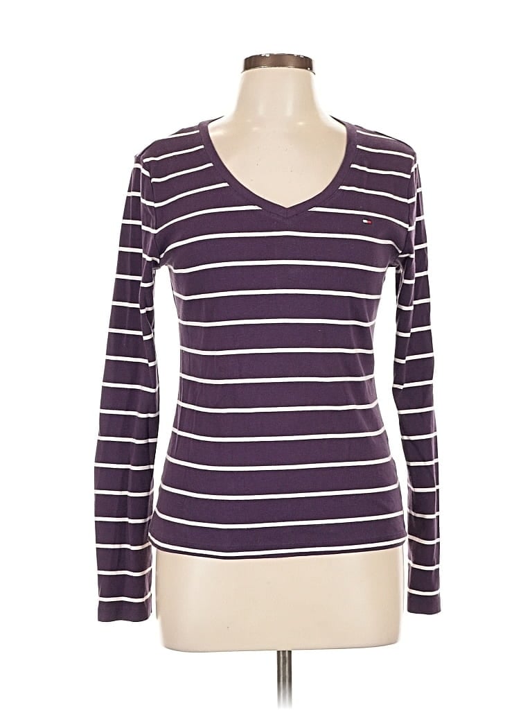 Pre-owned Tommy Hilfiger Long Sleeve T-shirt In Purple