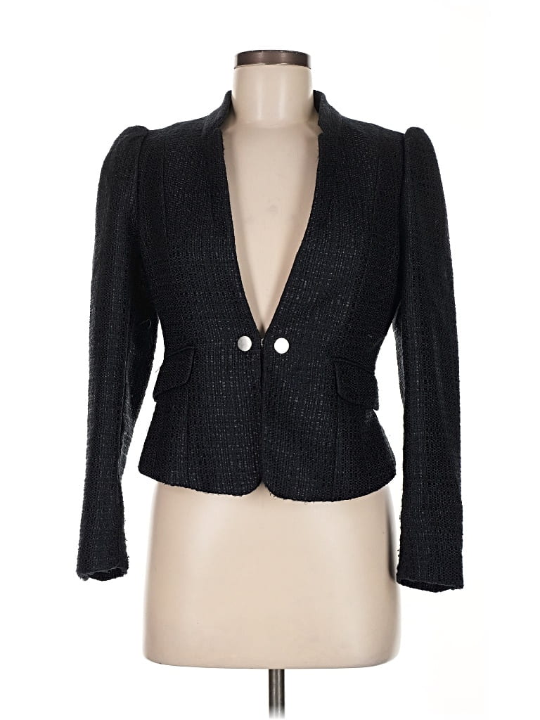 Pre-owned H&m Blazer Jacket In Black