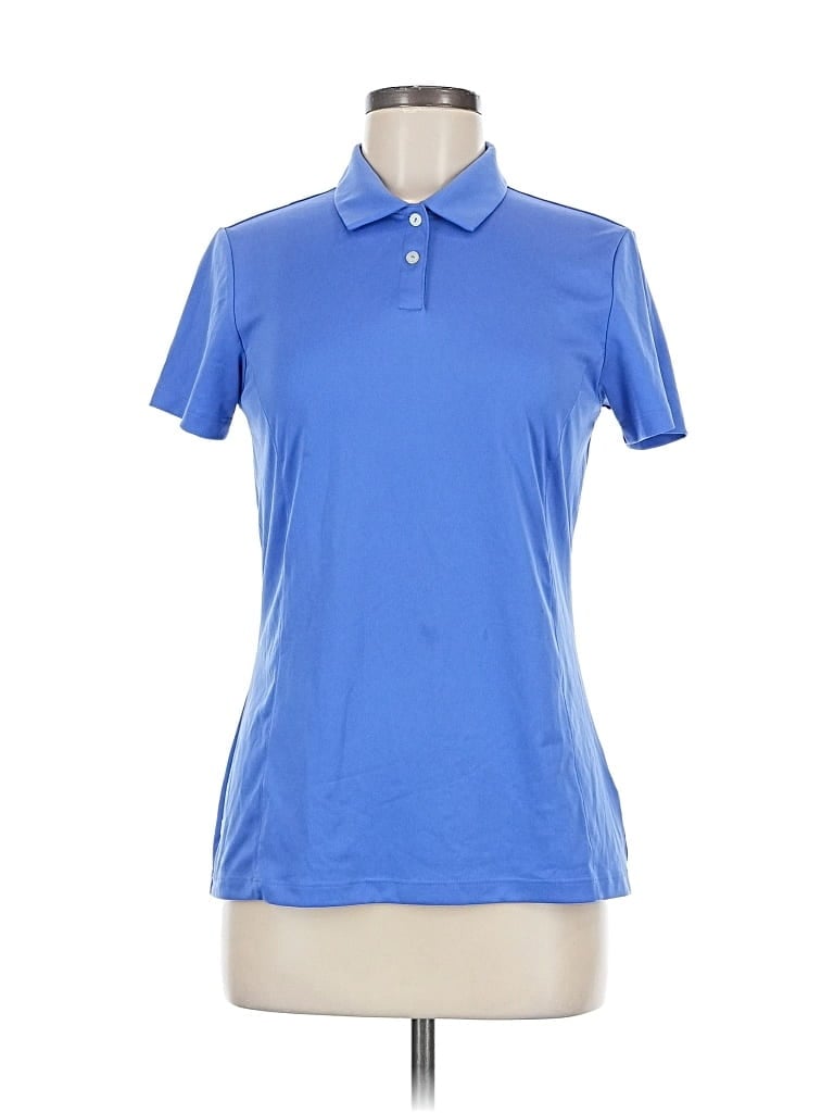 Pre-owned Puma Short Sleeve Polo Shirt In Blue