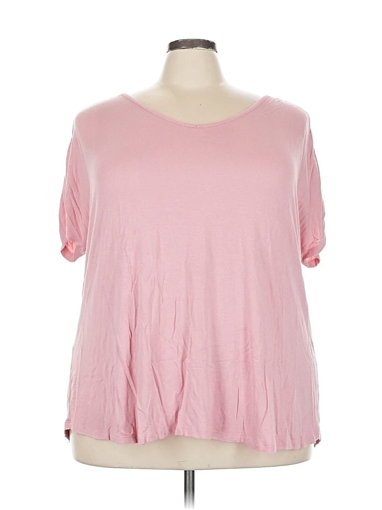LANE BRYANT Pre-owned Short Sleeve T-shirt In Pink
