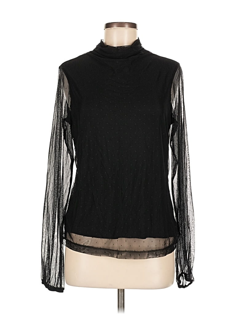 Pre-owned Sanctuary Long Sleeve Turtleneck In Black