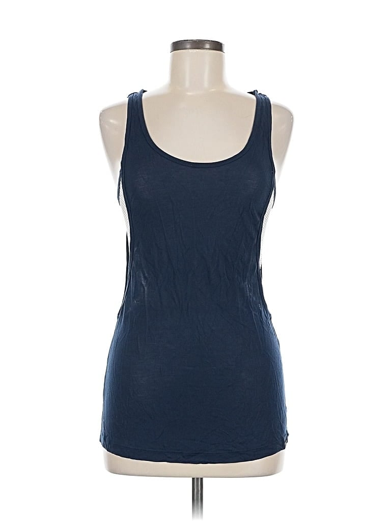 Click to view more detailed imagery on our partner's website Pre-owned Koral Tank Top Blue Halter Neckline Tops
