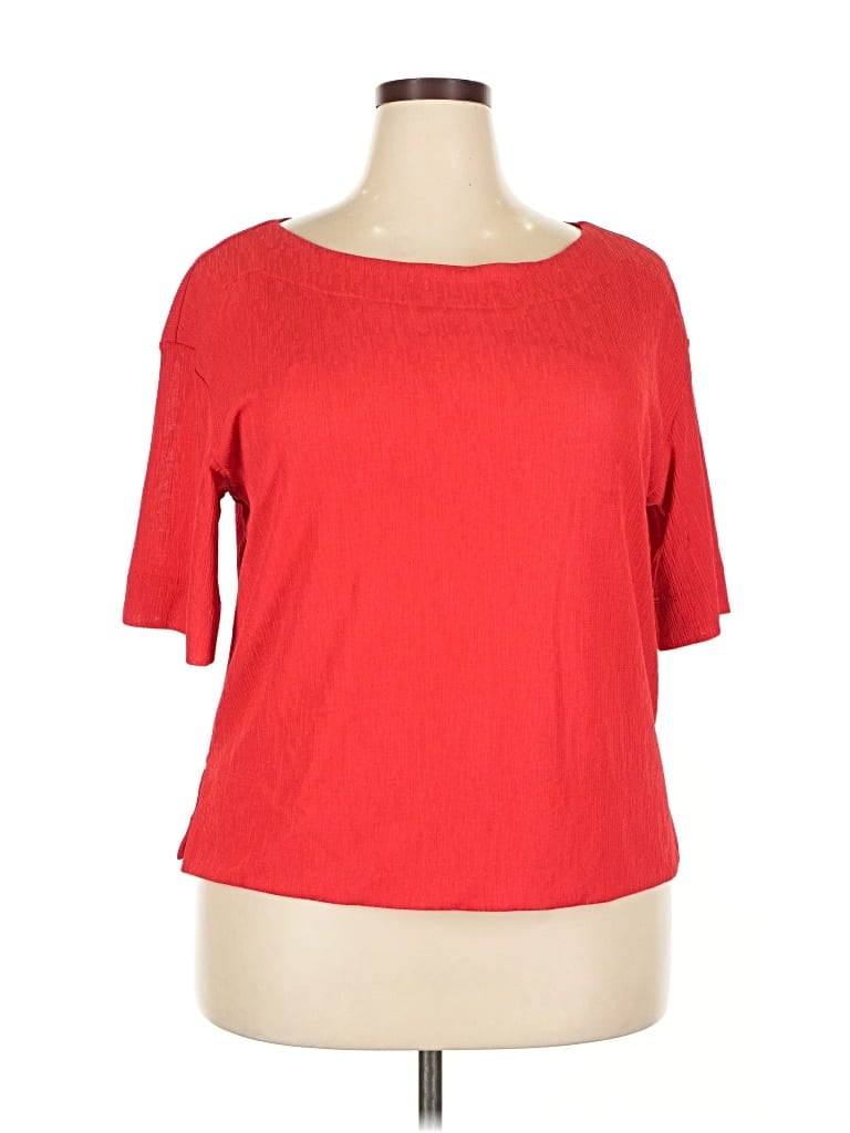 Pre-owned Prolōgue Short Sleeve Top Red Boatneck Tops
