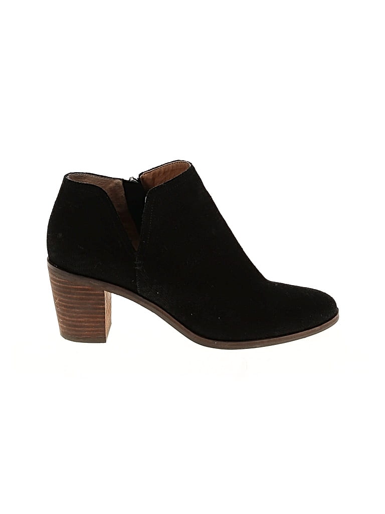 Pre-owned Lucky Brand Ankle Boots In Black