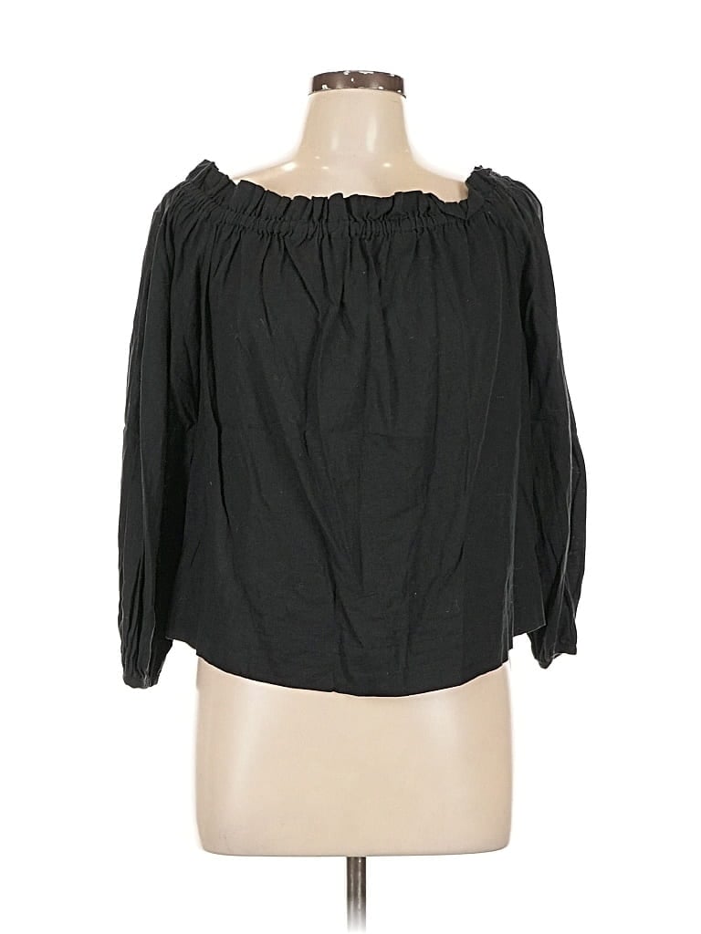 Pre-owned A New Day 3/4 Sleeve Blouse In Black