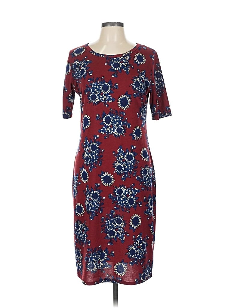 Pre-owned Lularoe Casual Dress In Burgundy