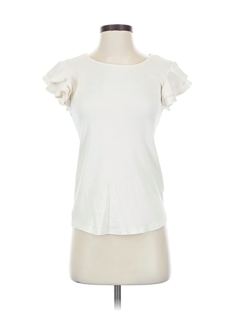 Pre-owned H&m Short Sleeve T-shirt In White