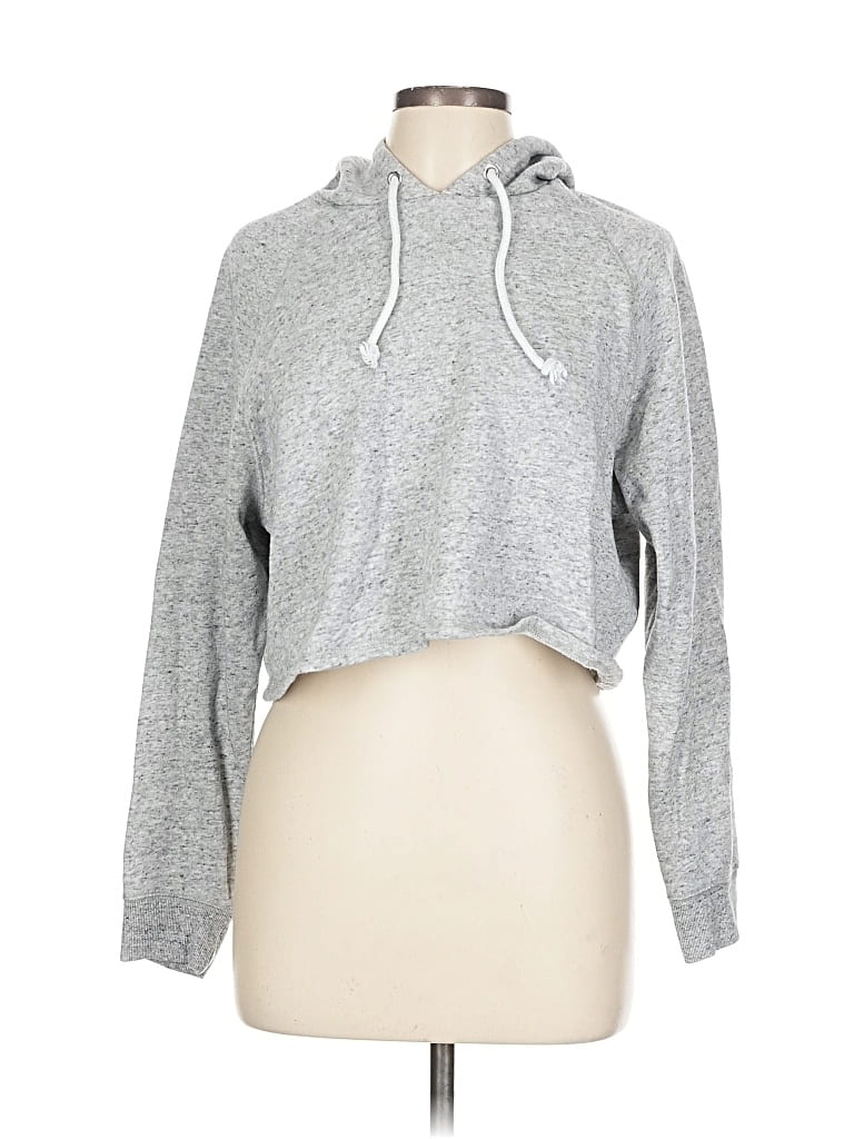 Pre-owned Divided By H&m Pullover Hoodie In Gray