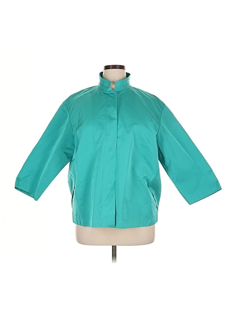 Pre-owned Lafayette 148 Raincoat In Blue
