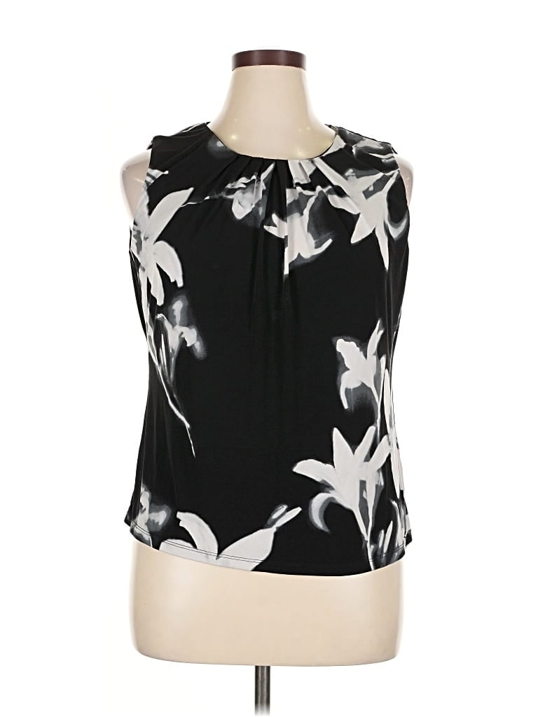 Pre-owned Calvin Klein Sleeveless Blouse In Black