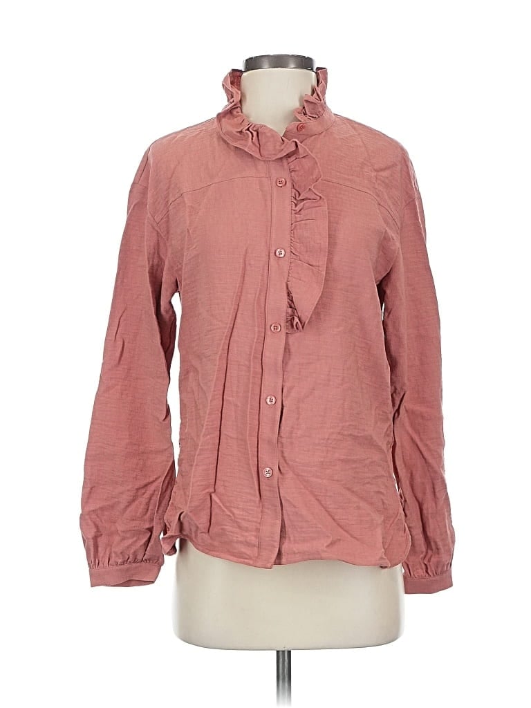 Pre-owned Darling Long Sleeve Blouse In Pink