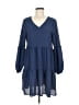 Unbranded Solid Blue Casual Dress Size M - photo 1