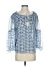 MISA Los Angeles 100% Polyester Blue 3/4 Sleeve Blouse Size S - photo 1
