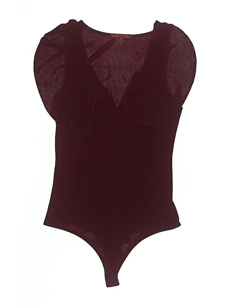 Pre-owned Red By Bke Bodysuit In Burgundy