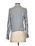 Lulus 100% Viscose Stripes Blue Long Sleeve Blouse Size XS - photo 2