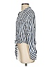 Lulus 100% Viscose Stripes Blue Long Sleeve Blouse Size XS - photo 5