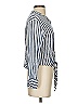 Lulus 100% Viscose Stripes Blue Long Sleeve Blouse Size XS - photo 4