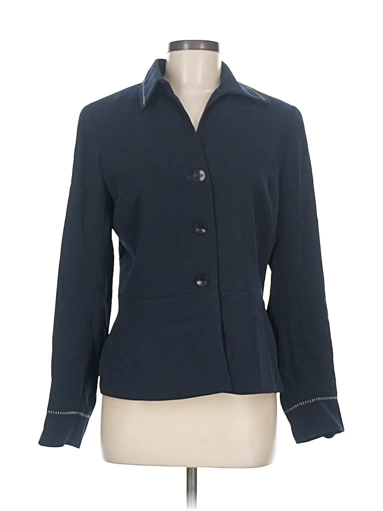 Pre-owned Jones Wear Long Sleeve Blouse In Blue