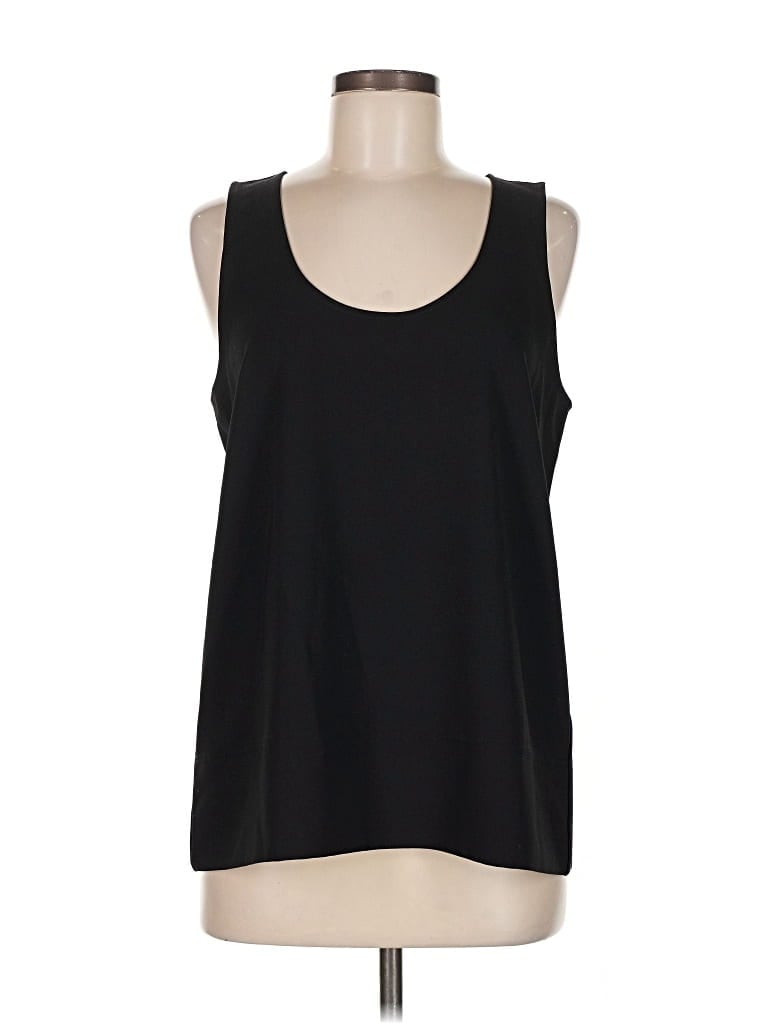 Pre-owned Brass Sleeveless Top Black Scoop Neck Tops