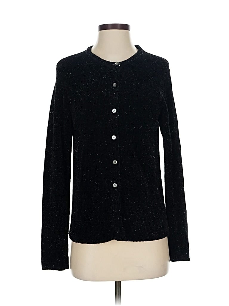 Pre-owned Talbots Cardigan Sweater In Black