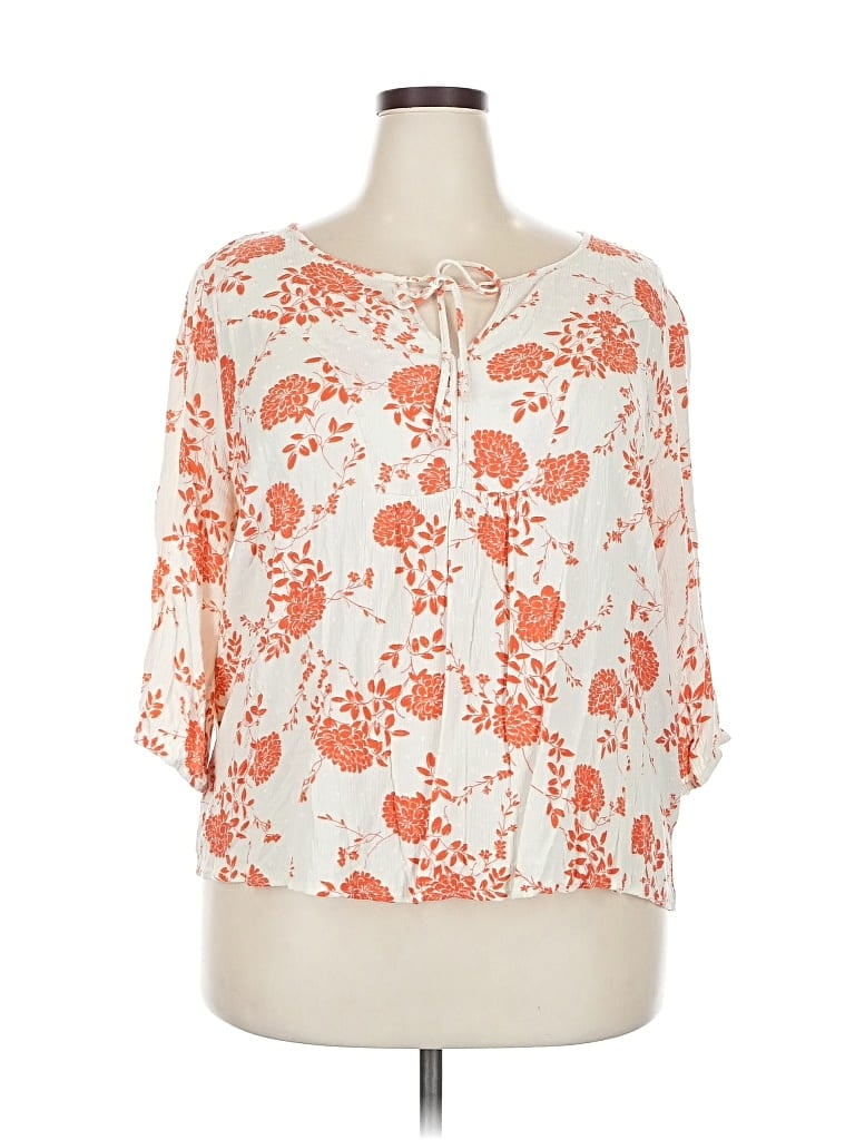 Click to view more detailed imagery on our partner's website Pre-owned Papermoon 3/4 Sleeve Blouse In Orange
