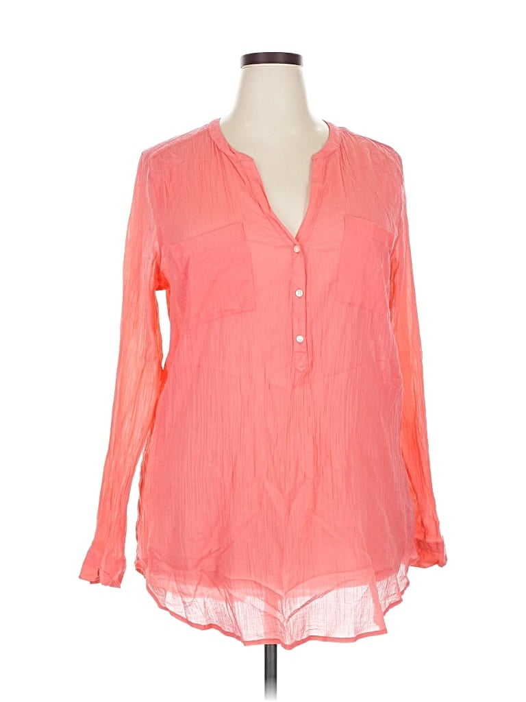 Pre-owned Old Navy Long Sleeve Blouse In Pink