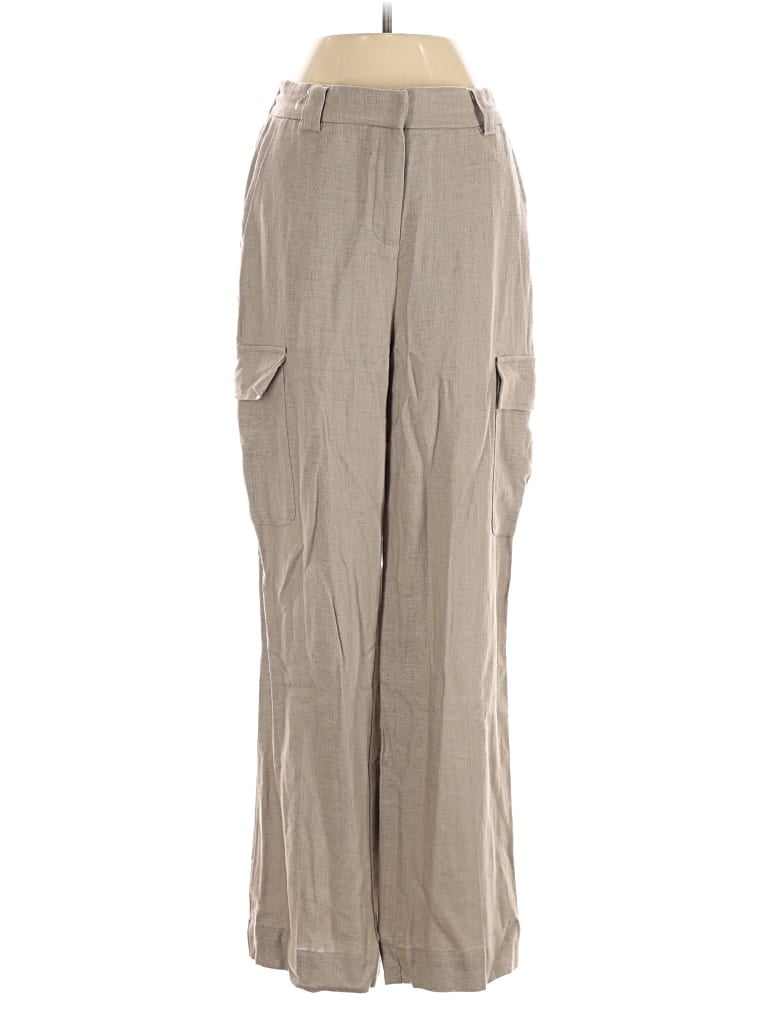 Pre-owned House Of Harlow 1960 Linen Pants In Brown