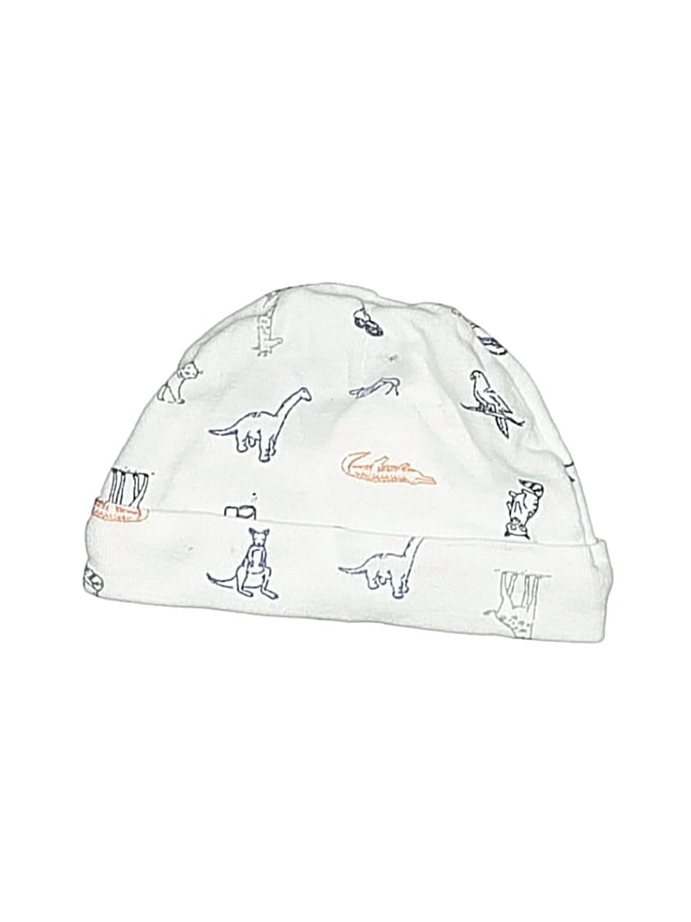 Pre-owned Carter's Babies' Beanie Hat In White