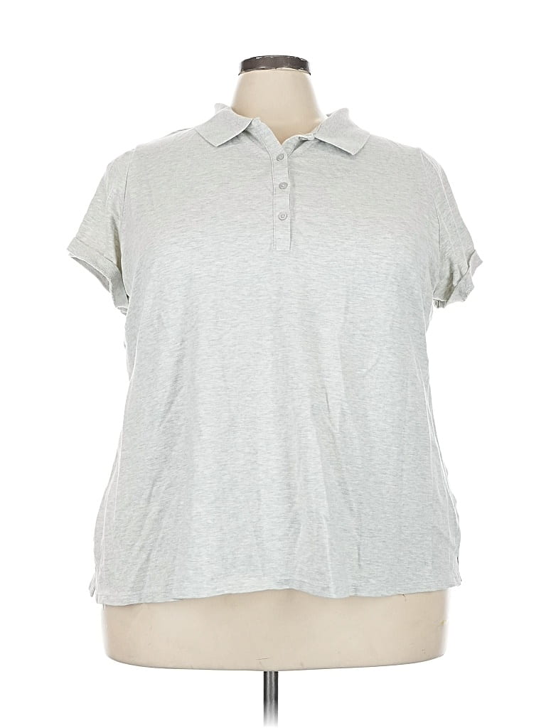Pre-owned Old Navy Short Sleeve Polo Shirt In Silver