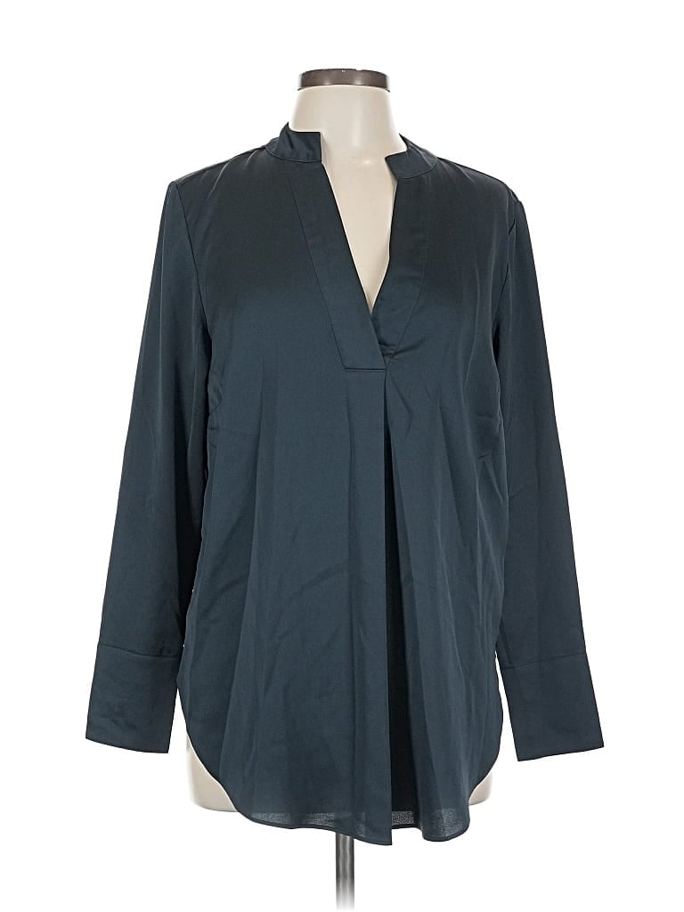 Pre-owned H&m Long Sleeve Blouse In Blue