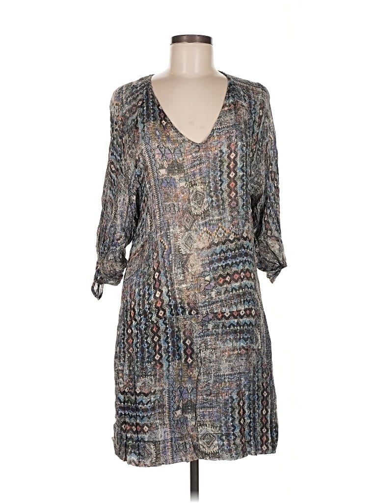 Pre-owned Zara Basic Casual Dress In Gray