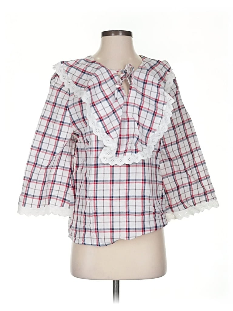 ASSORTED BRANDS Pre-owned 3/4 Sleeve Blouse In White