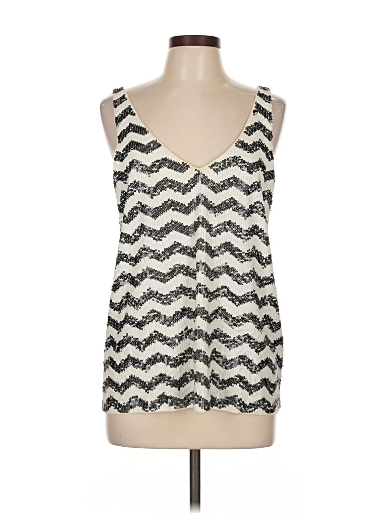 Pre-owned J.crew Factory Store Sleeveless Blouse In White